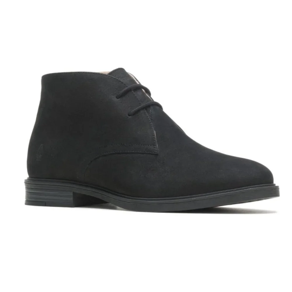 Hush Puppies Womens Size 8.5 Bailey Chukka 2 Black Nubuck Leather Boots NEW